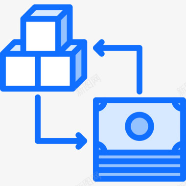 3D电视眼镜货币兑换3d打印机3蓝色图标图标