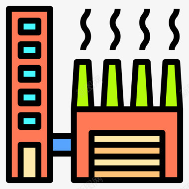 工程机器工厂工程96线性颜色图标图标