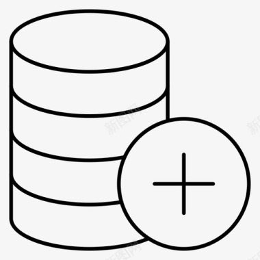 矢量服务器添加数据库plus图标图标