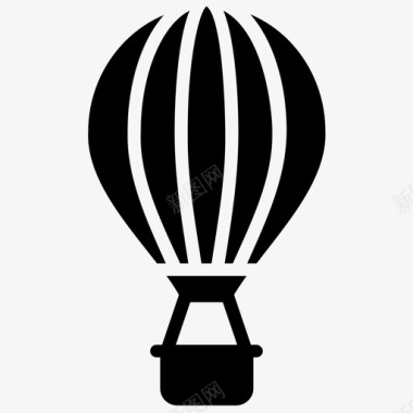 热气球飞艇拦河坝气球图标图标