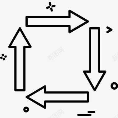 方形准星箭头方向方形图标图标