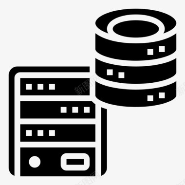 矢量服务器服务器数据库管理2glyph图标图标