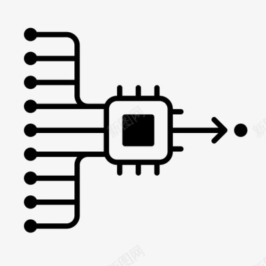 智能人工机器学习算法人工智能图标图标