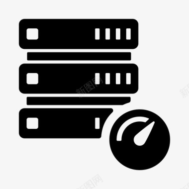 矢量服务器服务器速度数据库混合图标图标