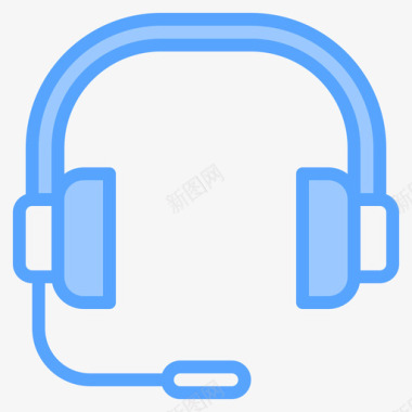 耳机音乐和声音12蓝色图标图标