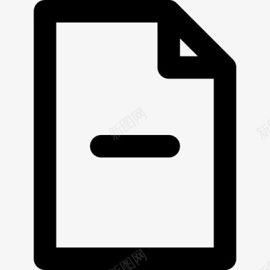 垃圾删除图标减号文档文件图标图标