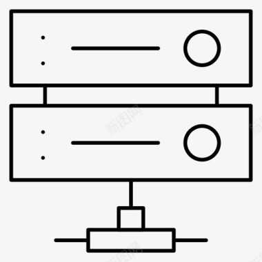 大型树木存储数据中心数据库图标图标