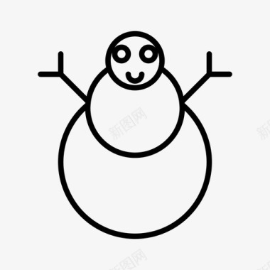 冬天的雪人雪人冬天假期图标图标