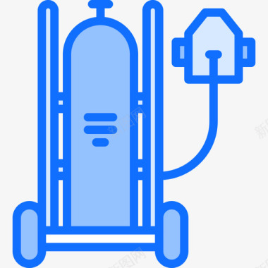 氧气面罩医疗技术10蓝色图标图标
