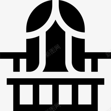 阳台建筑123填充图标图标