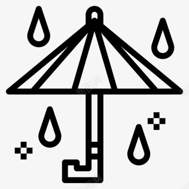 雨伞保护伞雨天图标图标