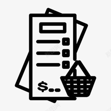 购物账单信用证账单证明图标图标
