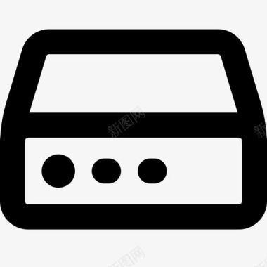 矢量服务器计算机服务器技术设备3线性图标图标