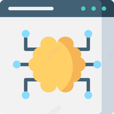 人工智能数字服务11扁平图标图标