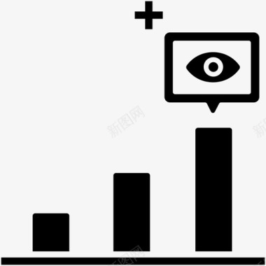 高受众分析社交媒体图标图标