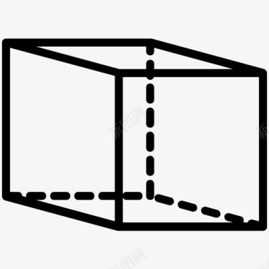 线条小学生立方体二维二维形状图标图标