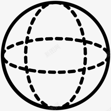 线条封面球体二维二维形状图标图标