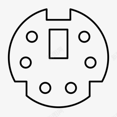 洗脸盆矢量psps2端口电缆连接图标图标