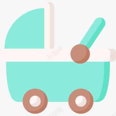婴儿推车婴儿推车婴儿淋浴器20扁平图标图标