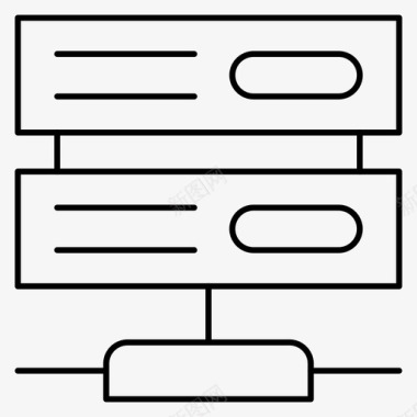 大型树木存储数据中心数据库图标图标