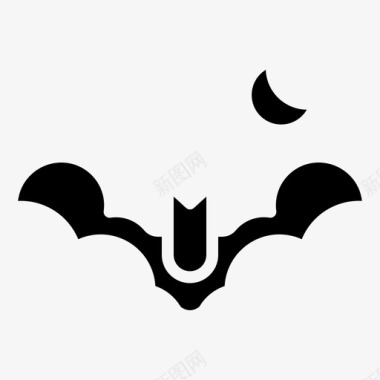 万圣节蝙蝠恐怖图标图标