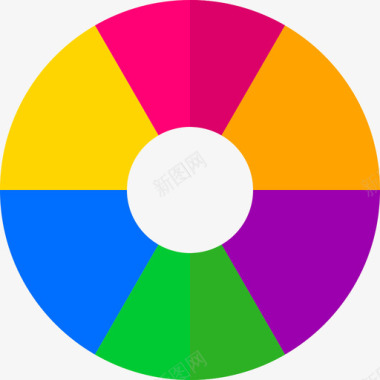 彩色转轮平面91平面图标图标