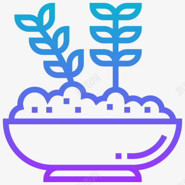米饭一碗米饭纯素24梯度图标图标