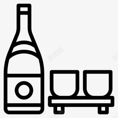 獭祭清酒免抠清酒酒日本图标图标