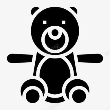 泰迪熊动物儿童图标图标