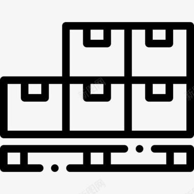 矢量仓库图标仓库物流72线性图标图标