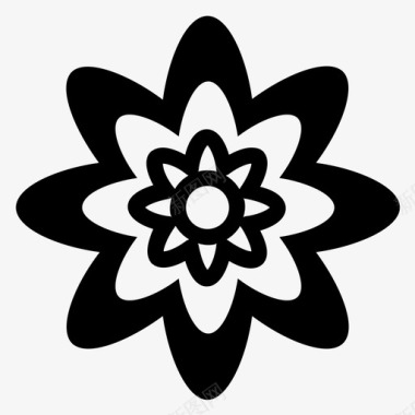 花卉图案装饰花装饰性花卉符号图标图标