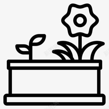 植物园艺花卉自然图标图标