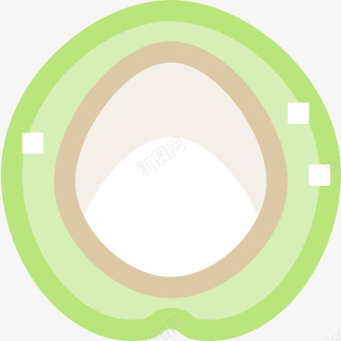 水果促销图标椰子蔬菜和水果2扁平图标图标
