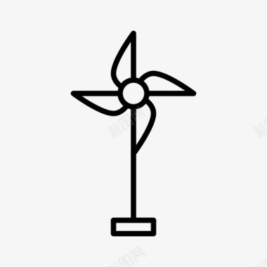 生态发电机风能图标图标