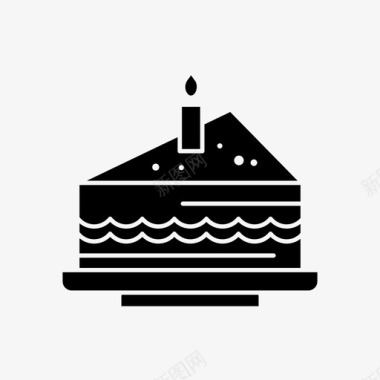 生日快乐蛋糕周年纪念蜡烛图标图标