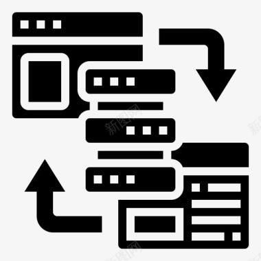 项目设计数据交换项目管理32字形图标图标