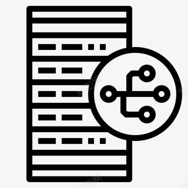 矢量服务器服务器数据文档图标图标