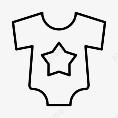 婴儿套装服装衣服图标图标
