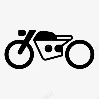 摩托车老式摩托车运动图标图标