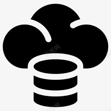 矢量服务器数据云云存储图标图标