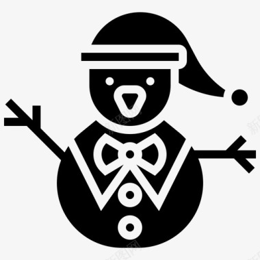 雪人圣诞节装饰图标图标