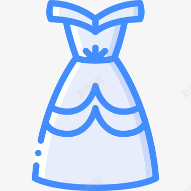 礼服公主4蓝色图标图标