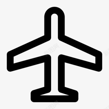 旅游机场飞机标志轮廓图标图标