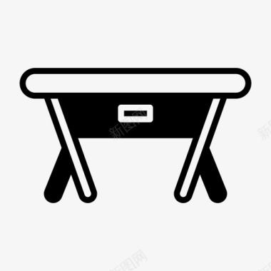 桌子办公桌装饰家具图标图标