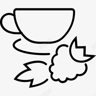 覆盆子茶黑色饮料图标图标