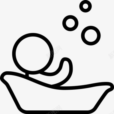 洗澡泡泡卫生图标图标