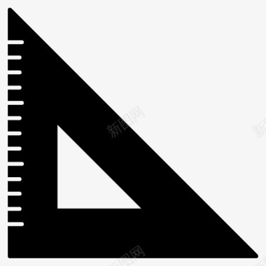 三角尺几何工具测量尺图标图标