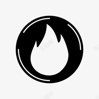 火焰图标火焰热雕文图标图标