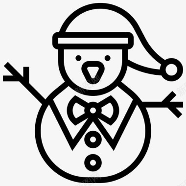 爱心装饰雪人圣诞节装饰图标图标