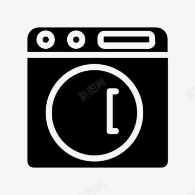 洗衣机干衣机电子收纳机图标图标